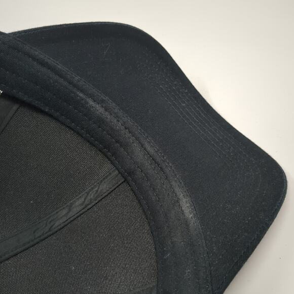 Port Authority Strapback Trucker Hat Black One Size Adjustable Mesh Back Cotton - Picture 8 of 9